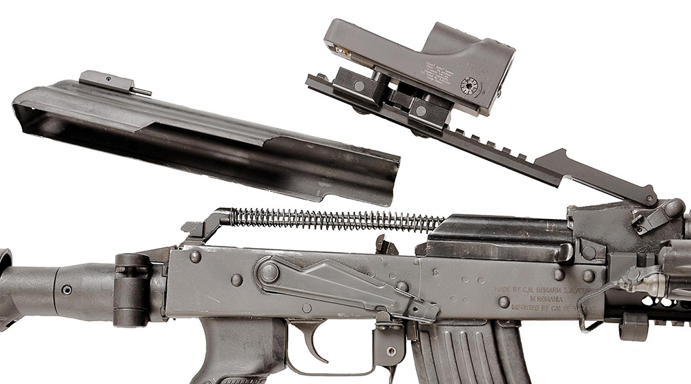 AKARS AK-47 Optic Rail Mount System - Rail and Dustcover - Polish Smoothtop-img-0